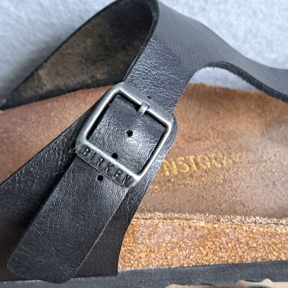 Birkenstock Women’s 38 US 7 Gizeh Thong Sandals Black Flat Summer Casual Boho - Picture 10 of 11